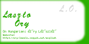 laszlo ory business card